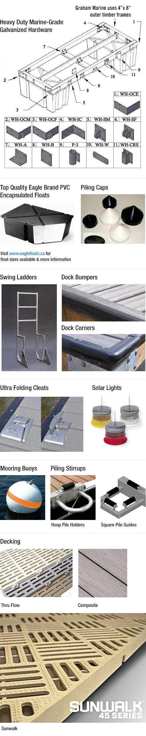 Graham Marine Construction Parts and Accessories